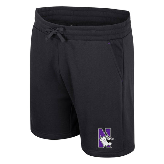 Northwestern University Wildcats Colosseum Men's Trinity Black Fleece Shorts