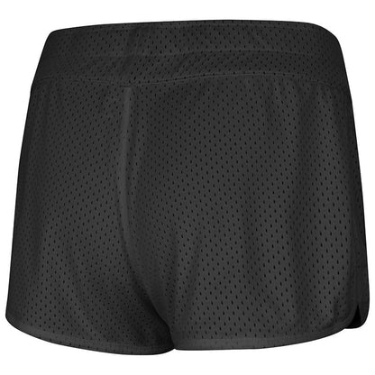 Northwestern University Wildcats Colosseum Ladies Black Mesh / Heather Purple Racine Belles Reversible Short with Stylized N Design