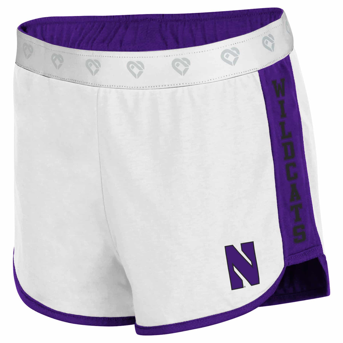 Northwestern University Wildcats Colosseum Women's White Nice Wig Reversible Short