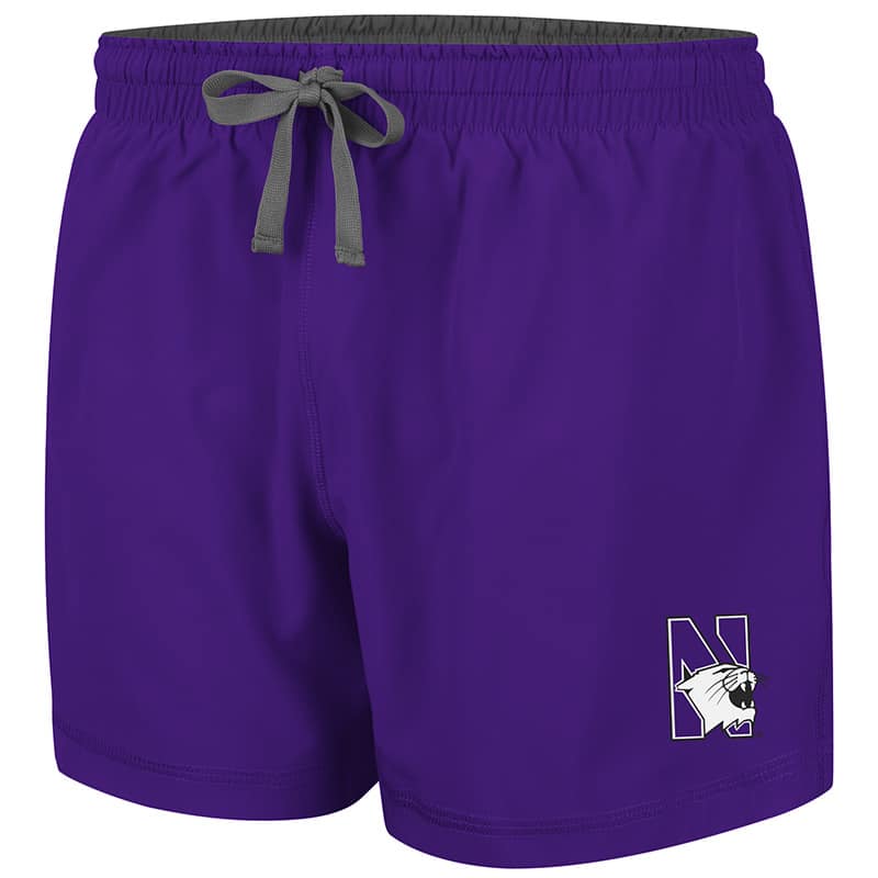 Northwestern University Wildcats Colosseum Ladies Purple Breeze Short with N-Cat Design