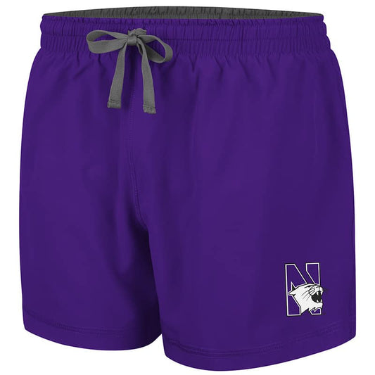 Northwestern University Wildcats Colosseum Ladies Purple Breeze Short with N-Cat Design