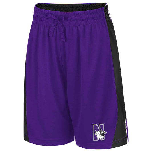 Northwestern University Wildcats Colosseum Youth Dino Reversible Shorts-2