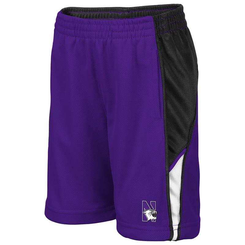 Northwestern University Wildcats Toddler Colosseum Purple/Black/White Duncan Short with N-Cat Design