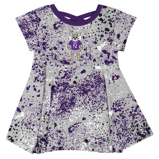 Northwestern University Wildcats Colosseum Infant Girls Sweet Pea Onesie Dress