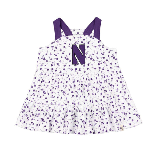 Northwestern University Wildcats Colosseum Infant Robin Floral Dress
