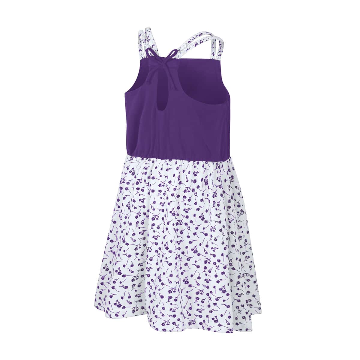 Northwestern University Wildcats Girls Robin Floral Dress-Back