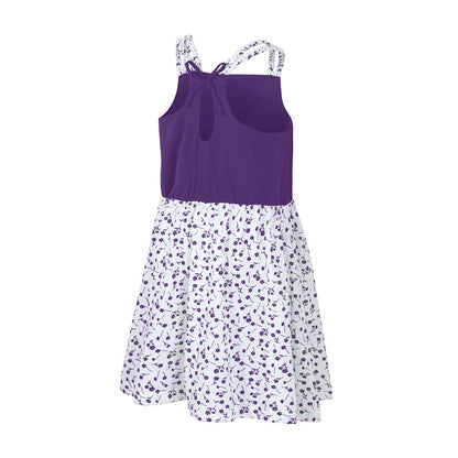 Northwestern University Wildcats Girls Robin Floral Dress-Back