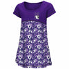 Northwestern University Wildcats Colosseum Purple Flower Pattern Toddler Fountain Dress with N-Cat Design