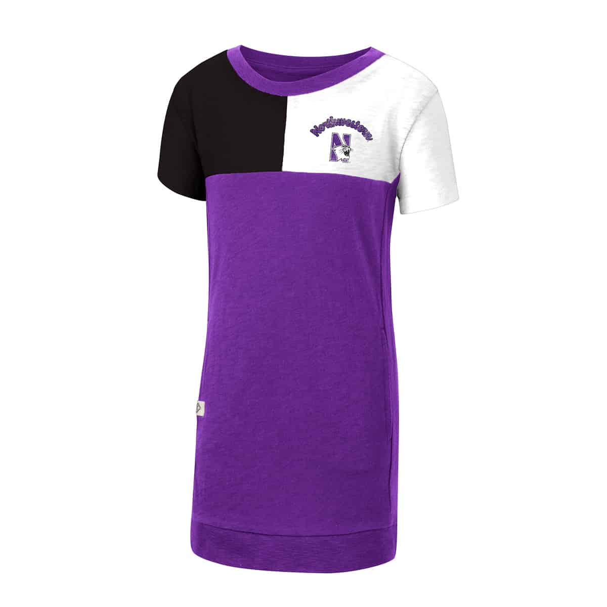 Northwestern University Wildcats Colosseum Toddler Girls Jane Color Block Dress