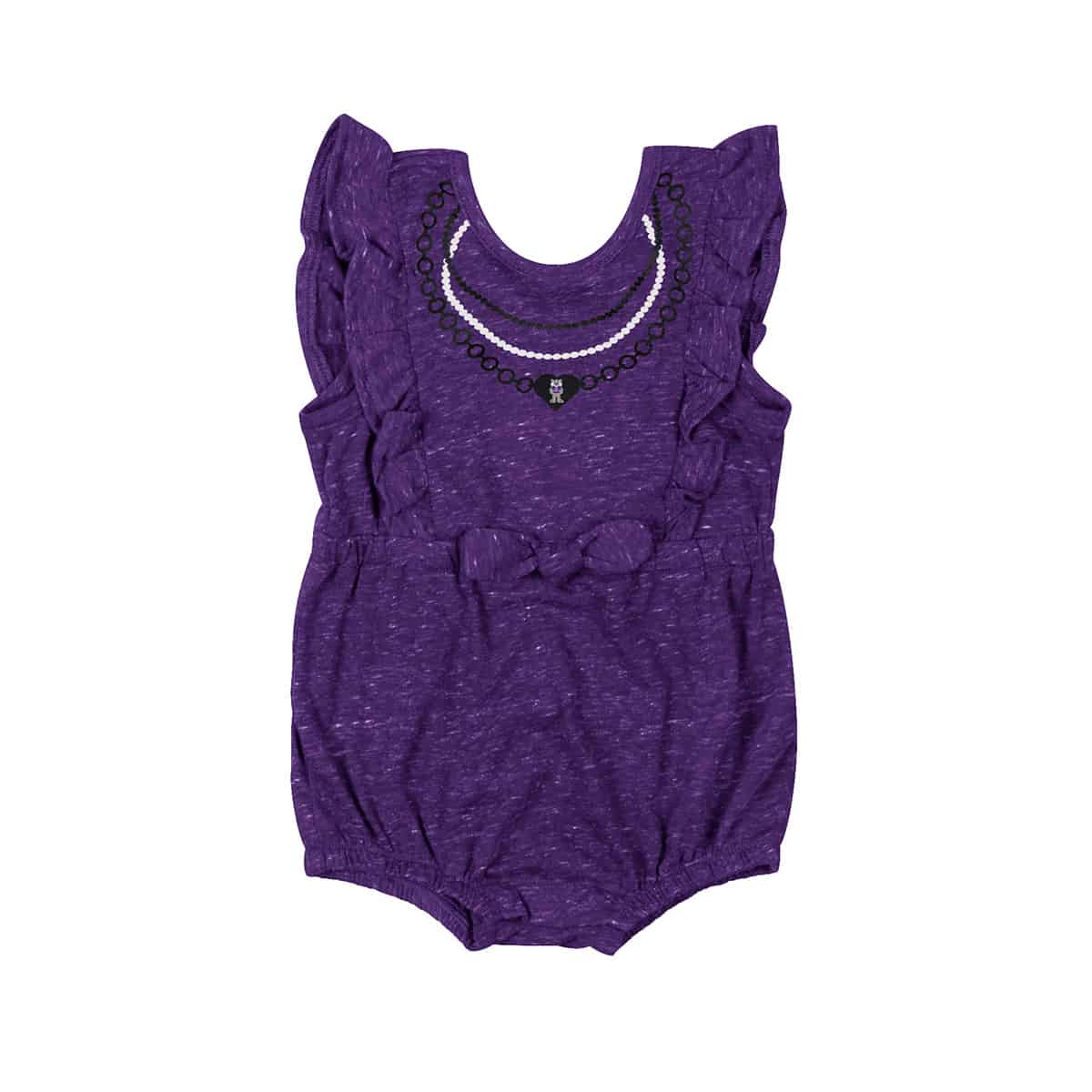 Northwestern University Wildcats Colosseum Infant Girls Gidget Ruffle Onesie