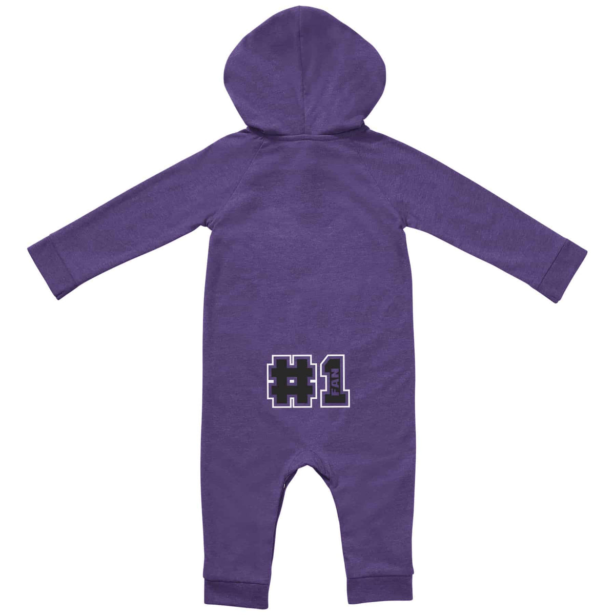 Northwestern University Wildcats Colosseum Infant Boys Henry Infant Romper Backside