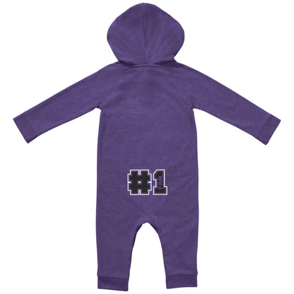 Northwestern University Wildcats Colosseum Infant Boys Henry Infant Romper Backside
