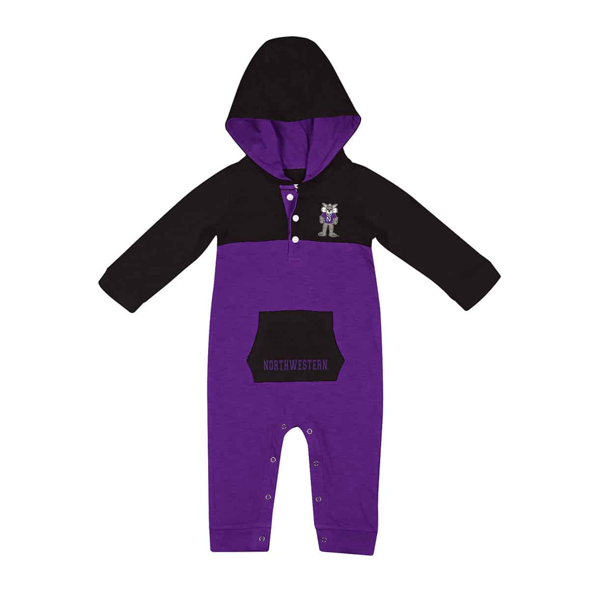 Northwestern University Wildcats Colosseum Infant Boys Nursery Romper