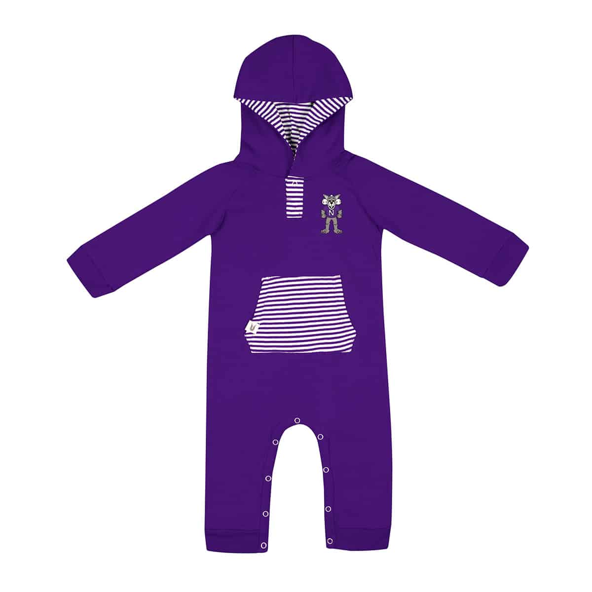 Northwestern University Wildcats Colosseum Infant Boys Whowonkas Romper