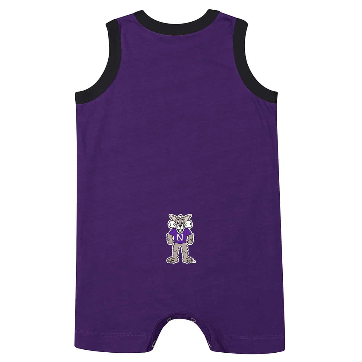 Northwestern University Wildcats Colosseum Infant Boys Willie Secret Life Romper - Back Side