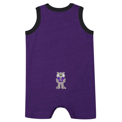Northwestern University Wildcats Colosseum Infant Boys Willie Secret Life Romper - Back Side