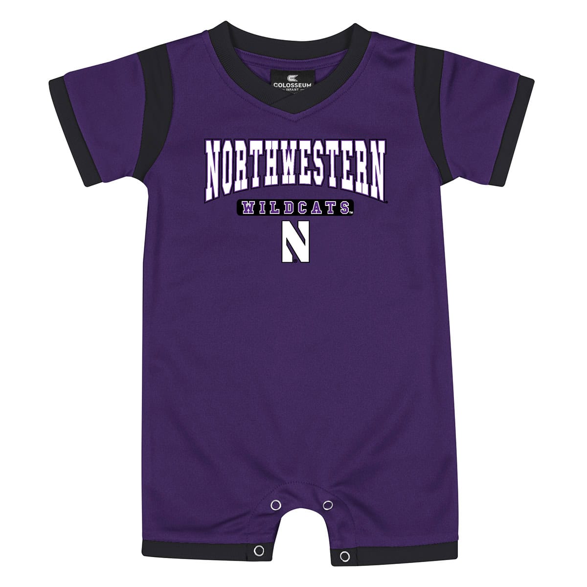 Northwestern University Wildcats Colosseum Infant Boys Arcade Romper