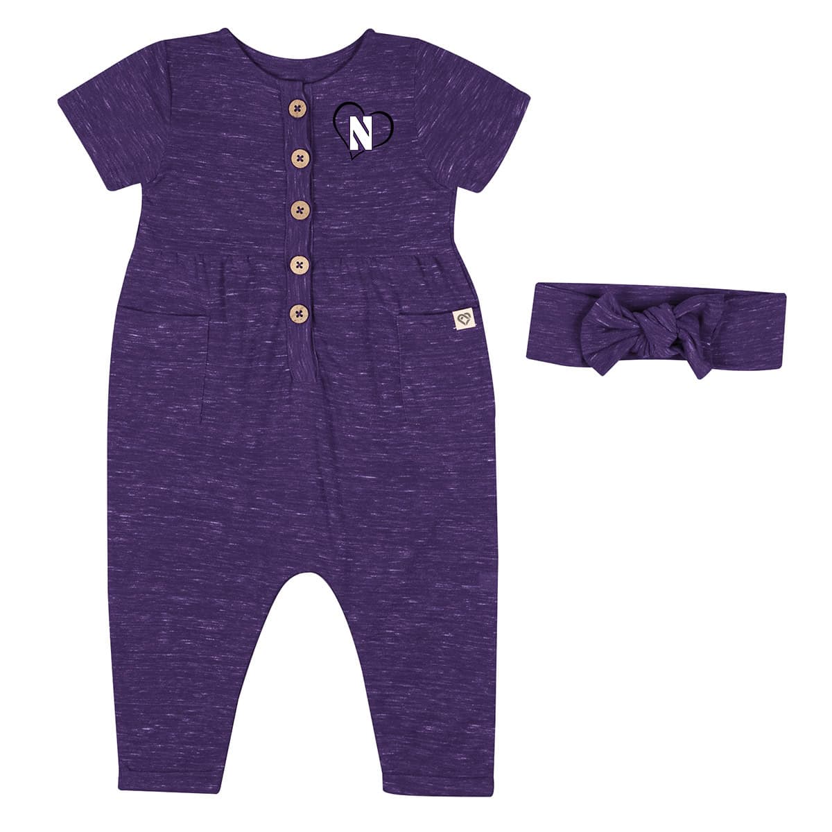 Northwestern University Wildcats Colosseum Infant Girls Fleet Romper