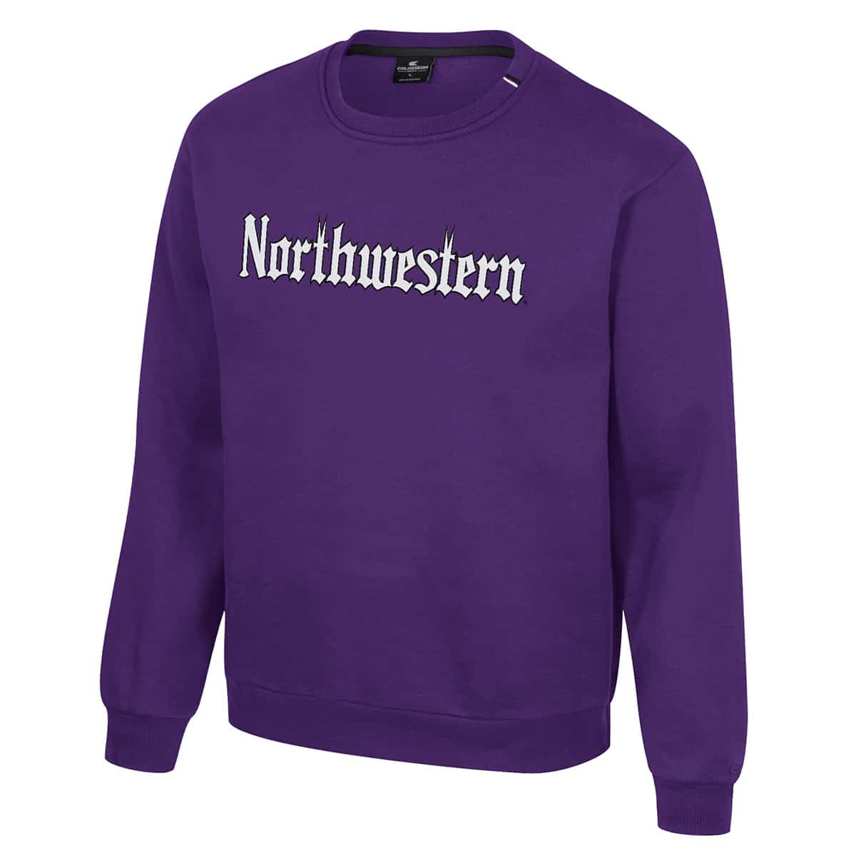 Northwestern University Wildcats Colosseum Men's Gothic Purple I'll Be Back Crew