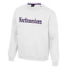 Northwestern University Wildcats Colosseum Men's Gothic White I'll Be Back Crew
