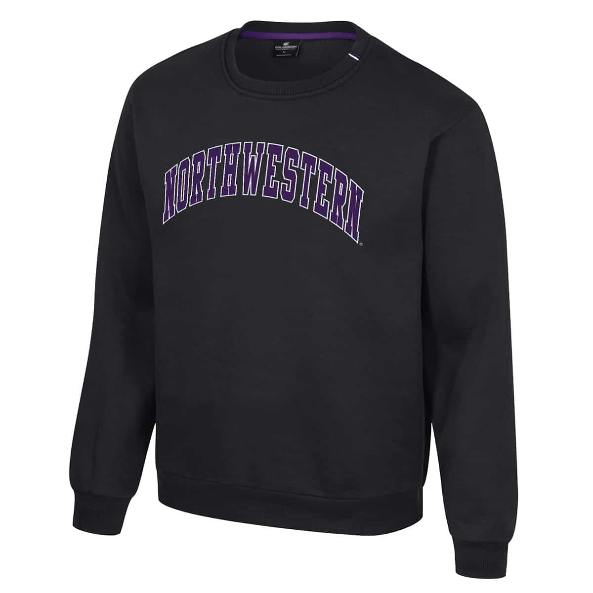 Northwestern University Wildcats Colosseum Men's Black I'll Be Back Crew