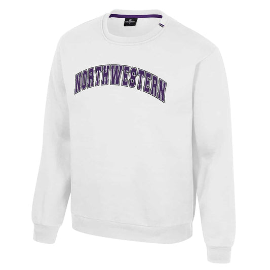 Northwestern University Wildcats Colosseum Men's White I'll Be Back Crew