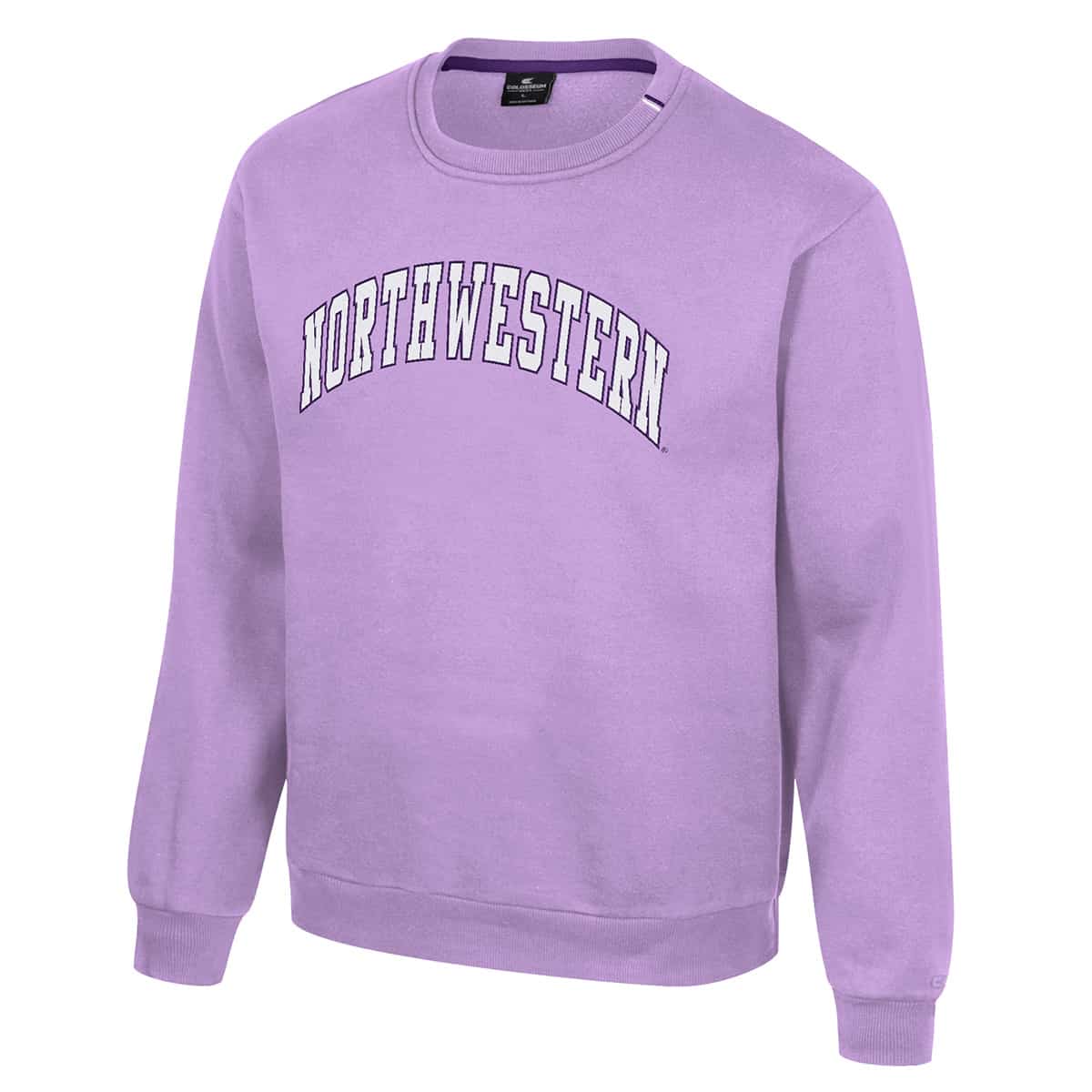 Northwestern University Wildcats Colosseum Men's Lilac I'll Be Back Crew