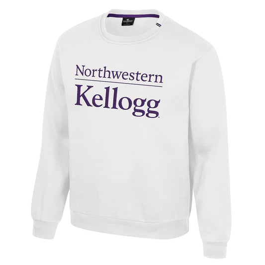 Northwestern University Wildcats Colosseum Men's Kellogg White I'll Be Back Crew