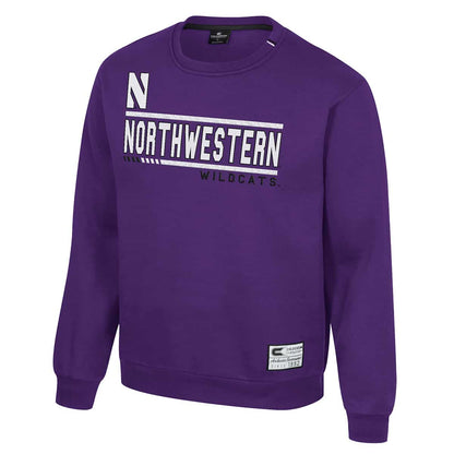 Northwestern University Wildcats Colosseum Men's N Logo Purple I'll Be Back Crew