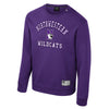 Northwestern University Wildcats Colosseum Men's Zion Purple Crewneck Fleece with Design Concept #1