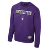 Northwestern University Wildcats Colosseum Men's Zion Purple Crewneck Fleece with Design Concept #2