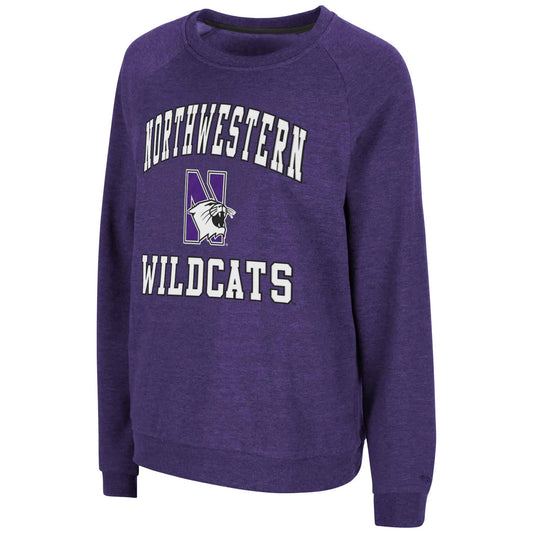Northwestern University Wildcats Colosseum Women's Purple Genius Crewneck
