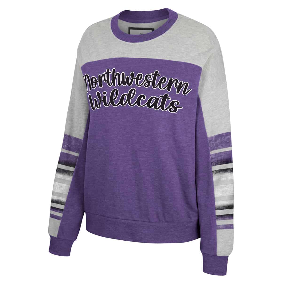 Northwestern University Wildcats Colosseum Ladies Baby-Talk Dolman Crew