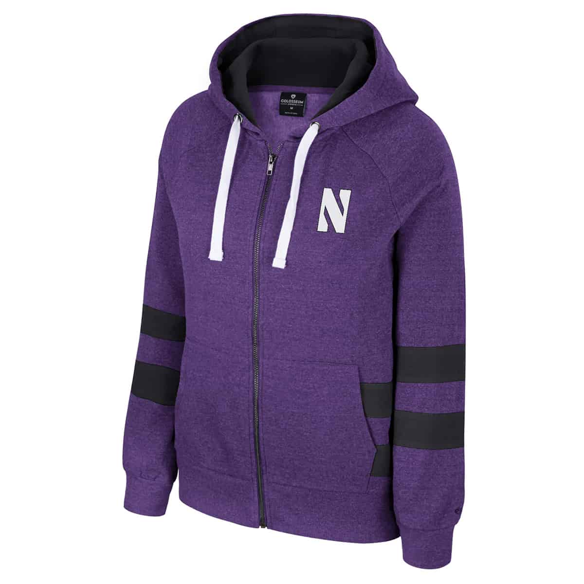 Northwestern University Wildcats Colosseum Ladies Pageant Full Zip Hoodie