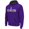Northwestern University Wildcats Colosseum Black Men's Zone II P/O Hoodie with N-Cat Design