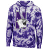 Northwestern University Wildcats Colosseum Men's Purple Tie Dye Hooded Sweatshirt