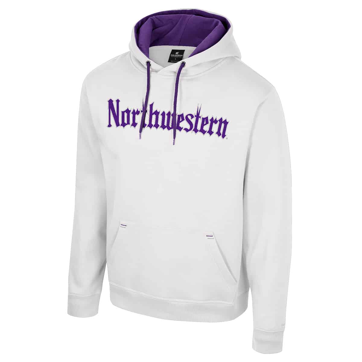Northwestern University Wildcats Colosseum Men's Gothic White I'll Be Back Hoodie