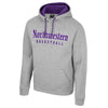 Northwestern University Wildcats Colosseum Men's Gothic Design Basketball I'll Be Back Hoodie