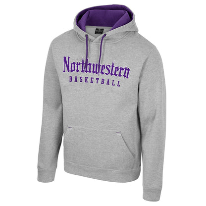 Northwestern University Wildcats Colosseum Men's Gothic Design Basketball I'll Be Back Hoodie