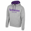 Northwestern University Wildcats Colosseum Men's Gothic Design Soccer I'll Be Back Hoodie