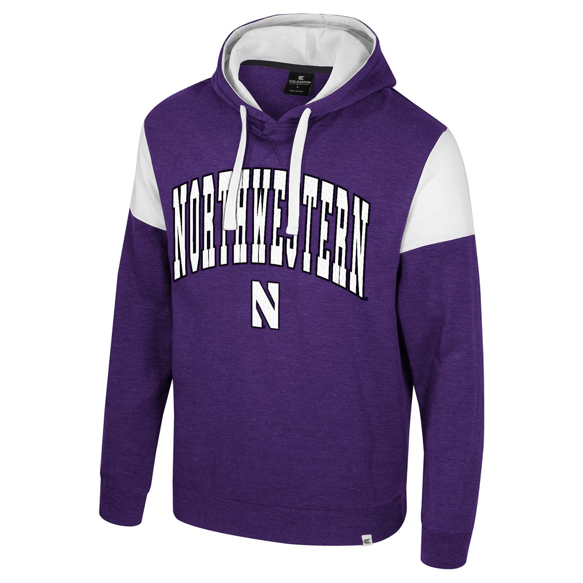 Northwestern University Wildcats Colosseum Men's Byrde Pullover Fleece Purple Hoodie