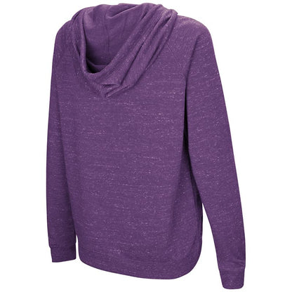 Northwestern University Wildcats Colosseum Purple Heather Womens I'l Go with You Hoodie with N-cat Design-Back