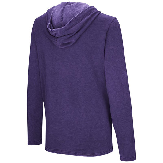 Northwestern University Wildcats Colosseum Purple Ladies Jouirney Is Everthing Vintage Hoodie-Back