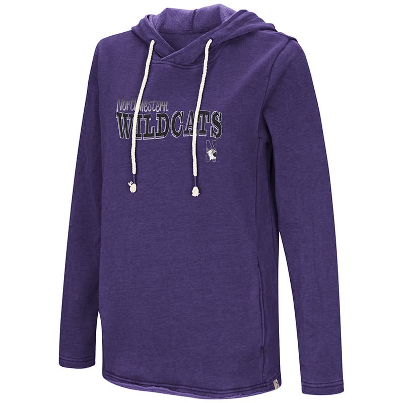 Northwestern University Wildcats Colosseum Purple Ladies Jouirney Is Everthing Vintage Hoodie