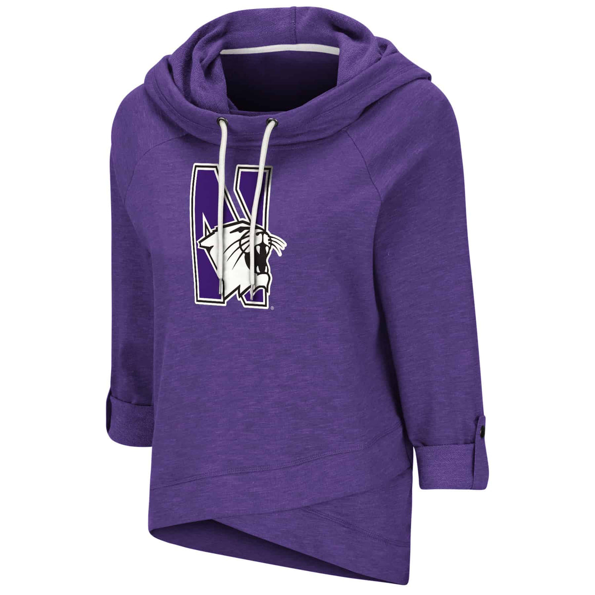 Northwestern University Wildcats Colosseum Ladies Purple Leslie Hooded Pullover