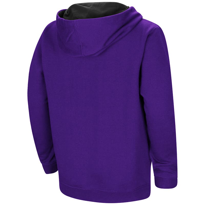 Northwestern University Wildcats Colosseum Purple Youth Berminator Zone II Pullover with N-Cat Design-Back