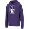 Northwestern University Wildcats Colosseum Youth Bedrock Pullover Hoodie with N-Cat Design