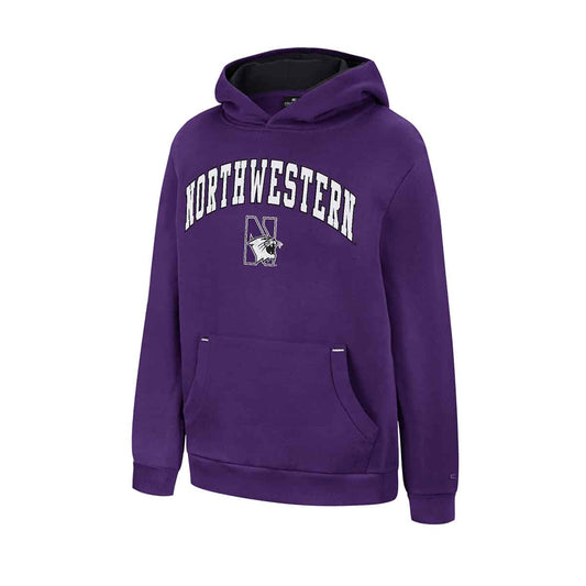 Northwestern University Wildcats Colosseum Youth Northwestern N-Cat Purple Lead Guitarists Pullover Hoodie