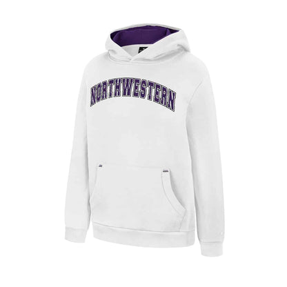 Northwestern University Wildcats Colosseum Youth Northwestern White Lead Guitarists Pullover Hoodie