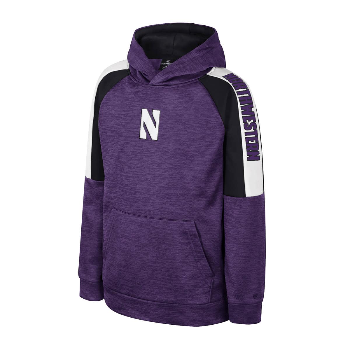 Northwestern University Wildcats Colosseum Youth Rylos Pullover Hoodie (Purple/Black/White)